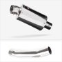 Lextek OP4 Polished S/Steel Exhaust 200mm with Link Pipe for Suzuki SV650 (99-02)