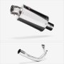 Lextek OP4 Polished S/Steel Exhaust System 200mm for Lexmoto Chieftain / Apollo