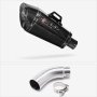 Lextek XP8C Carbon Fibre Exhaust 210mm with Link Pipe for Yamaha MT-03 (16-22)