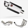 Lextek Polished Stainless Steel YP4 Exhaust System 200mm for Kawasaki Ninja H2 SX (18-20)