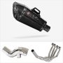 Lextek Stainless Steel XP8C Carbon Fibre Exhaust System 210mm for Kawasaki Ninja H2 SX (18...