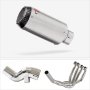 Lextek CP1 Matt S/Steel Carbon Tip Exhaust System 150mm for Kawasaki Ninja H2 SX (18-20)