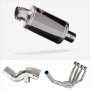 Lextek Dark Tint Stainless Steel OP15 Exhaust System 200mm for Kawasaki Ninja H2 SX (18-20...