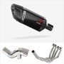Lextek SP11C Gloss Carbon Fibre Exhaust System 200mm for Kawasaki Ninja H2 SX (18-20)