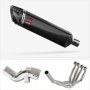 Lextek SP7C Gloss Carbon Fibre Exhaust System 400mm for Kawasaki Ninja H2 SX (18-20)