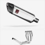 Lextek SP4 Polished Stainless Steel Exhaust System 300mm Single Sided