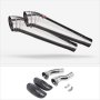 Lextek Polished Stainless Steel MP4 Exhaust 300mm with Link Pipes
