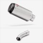 Lextek CP1 Matt S/Steel Carbon Tip Exhaust 150mm with Link Pipe for Suzuki GSX-S 1000 (21-...