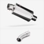 Lextek OP4 Polished S/Steel Exhaust 200mm with Link Pipe for Suzuki GSX-S 1000 (21-23)