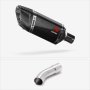 Lextek SP11C Gloss Carbon Fibre Exhaust 200mm with Link Pipe for Suzuki GSX-S 1000 (21-23)