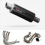 Lextek GP8C Carbon Fibre GP Stubby Exhaust System 240mm for Honda CBR1000RR Fireblade (14-...