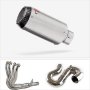 Lextek CP1 Matt S/Steel Carbon Tip Exhaust System 150mm for Honda CBR1000RR Fireblade (14-...