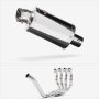 Lextek OP4 Polished S/Steel Exhaust System 200mm for Yamaha YZF R6 (99-02)