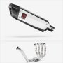 Lextek Stainless Steel SP4 Polished Stainless Steel Exhaust System 300mm for Yamaha YZF R6...