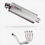 Lextek Stainless Steel OP1 Matt S/Steel Exhaust System 350mm for Yamaha YZF R6 (99-02)