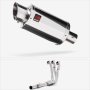 Lextek YP4 S/Steel Stubby Exhaust System 200mm Low Level for Yamaha MT-09 (21-23)
