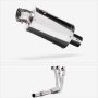 Lextek Stainless Steel OP4 Polished S/Steel Exhaust System 200mm Low Level for Yamaha MT-0...