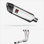 Lextek Stainless Steel SP4 Polished Stainless Steel Exhaust System 300mm Low Level
