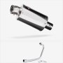 Lextek Polished Stainless Steel OP4 Exhaust System 200mm for Lexmoto ZSB 125