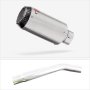 Lextek CP1 Matt S/Steel Carbon Tip Exhaust 150mm with Link Pipe for Kawasaki Versys 1000 (...