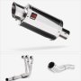 Lextek YP4 S/Steel Stubby High Level Exhaust System 200mm for Yamaha MT-09 (21-23)