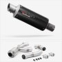 Lextek GP8C Carbon Fibre GP Stubby 240mm with Silencer De-Cat Link Pipe for Yamaha MT-10 (...