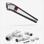 Lextek MP4 S/Steel Megaphone Exhaust 300mm with Silencer De-Cat Link Pipe for Yamaha MT-10...