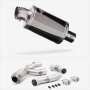 Lextek Dark Tint Stainless Steel OP15 Exhaust 200mm with De-Cat Link Pipe for Yamaha MT-10...