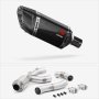 Lextek SP11C Gloss Carbon Fibre Exhaust 200mm with Silencer De-Cat Link Pipe