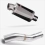 Lextek Stainless Steel OP15 Exhaust 200mm for Honda CBR500R (22-24) with Link Pipe