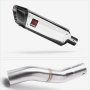 Lextek Stainless Steel SP4 Exhaust 300mm for Honda CBR500R (22-24) with Link Pipe