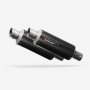 Lextek 2 x GP8C Carbon Fibre Exhaust Silencer 51mm Slip-on