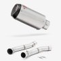 Lextek CP1 Matt S/Steel Carbon Tip Exhaust 150mm with Link Pipe for KTM 690 Duke (12-15)