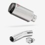 Lextek CP1 Matt S/Steel Carbon Tip Exhaust 150mm with Link Pipe for Suzuki GSXR 600/750 (1...
