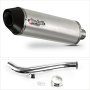 Lextek RP1 Gloss S/Steel Oval Exhaust 400mm with Link Pipe