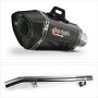 Lextek XP8C Carbon Fibre Exhaust 210mm with Link Pipe for Suzuki GSF650 Oil Cooled (05-06)