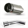 Lextek CP1 Matt S/Steel Carbon Tip Exhaust 150mm with Link Pipe for Yamaha FZ8 Fazer (10-1...