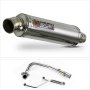 Lextek RR4 S/Steel Round Exhaust System 400mm for GY6 50cc (For 10inch Wheel)