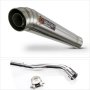 Lextek MP4 S/Steel Megaphone Exhaust System 300mm for Pulse XF250GY (06-15)