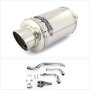 Lextek YP4 S/Steel Stubby Exhaust System 200mm for Yamaha T-Max 500 (02-13)