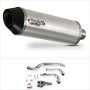 Lextek RP1 Gloss S/Steel Oval Exhaust System 400mm for Yamaha T-Max 500 (02-13)