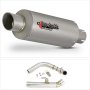 Lextek GP1 Matt S/Steel GP Stubby Exhaust System 240mm for Yamaha YZF-R125 / MT-125 (14-18...