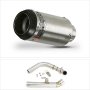 Lextek CP1 Matt S/Steel Carbon Tip Exhaust System 150mm for Yamaha YZF-R125 / MT-125 (14-1...