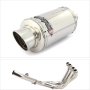 Lextek YP4 S/Steel Stubby Exhaust System 200mm for Yamaha YZF R6 (06-16)