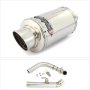 Lextek YP4 S/Steel Stubby Exhaust System 200mm for Yamaha YZF-R125 / MT-125 (14-18)