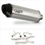 Lextek RP1 Gloss S/Steel Oval Exhaust System 400mm for BMW R 1200 GS (12-17)
