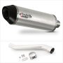 Lextek RP1 Gloss S/Steel Oval Exhaust 400mm with Link Pipes for Aprilia RSV 4 (09-14) Tuon...