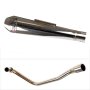 Lextek AC1 Polished Classic Exhaust System 350mm for Lexmoto Valiant 125