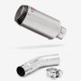 Lextek CP1 Matt S/Steel Carbon Tip Exhaust 150mm with Link Pipe for Suzuki GSX-S750 (17-21...