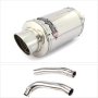 Lextek YP4 S/Steel Stubby Exhaust 200mm with Link Pipe for Honda VTR 1000 (97-05)
